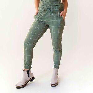 Albion Fit Destination Joggers Sage Windowpane XS